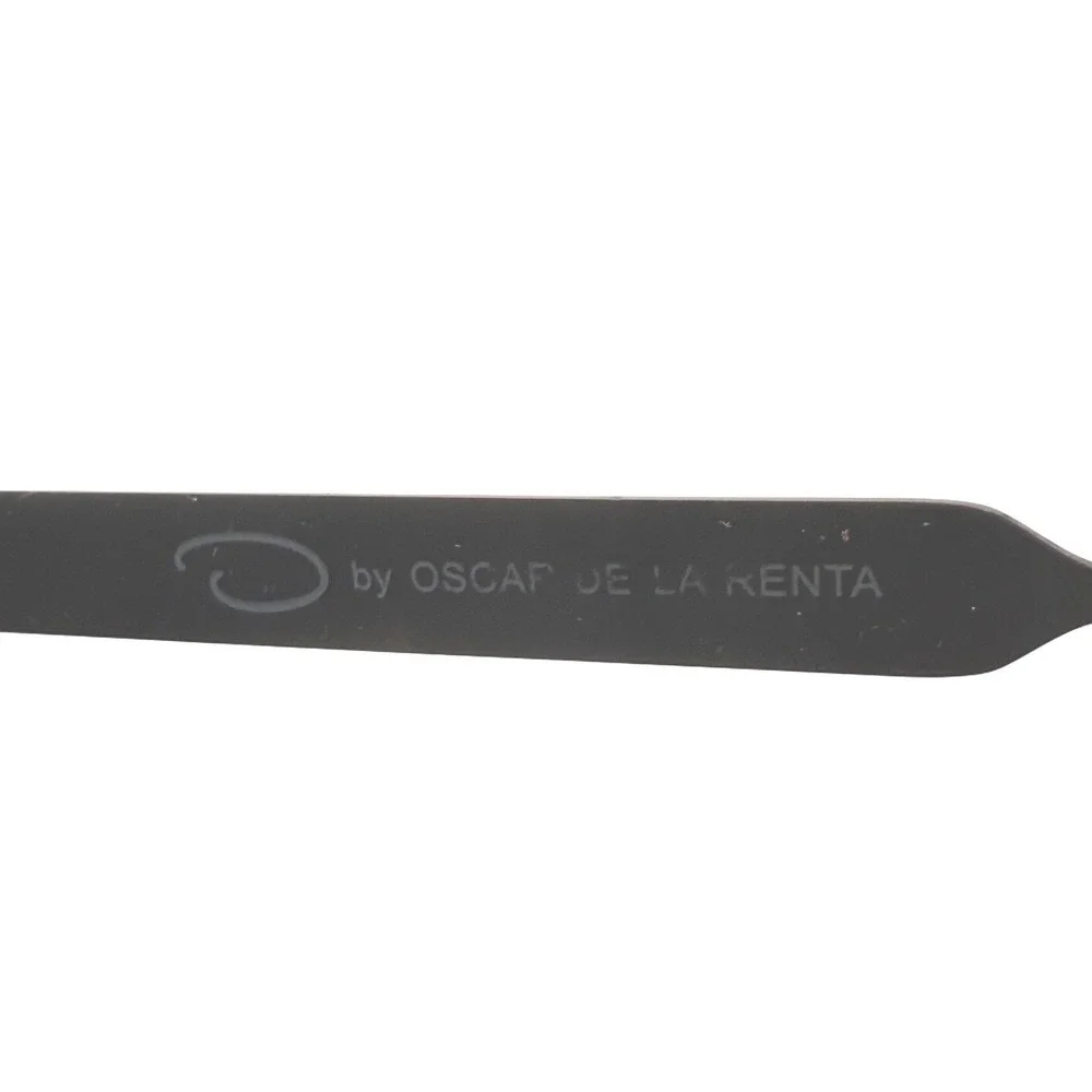 Oscar de la Renta Matte Black Rectangular Metal Sunglasses OSS8012MCEN 002